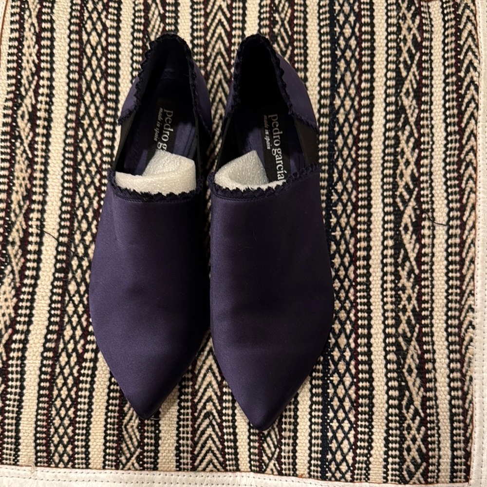Pedro Garcia Black Flats with Pointed Toe